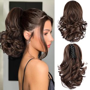 Korte Krul Haar Paardenstaart Synthetische Extensie Korte Klauw Clip Paardenstaart Haar Extensions Natuurlijk Ogende Pony Staarten Haar - Product Image 4