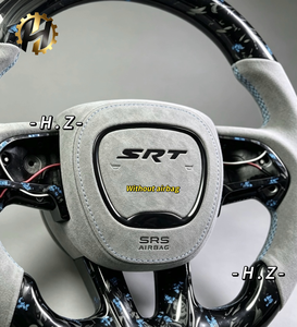 พวงมาลัยคาร์บอนไฟเบอร์ฟอร์จสีน้ำเงินแบบกำหนดเอง HZ สำหรับ Charger สำหรับ Grand Trackhawk ปี 2013-2023 - Product Image 3