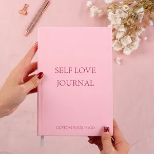 Linen Hardcover Printing Self Care Planner Undated Daily Self Love Affirmation Journal Notebook Daily Diary