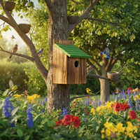 Nichoir à oiseaux en bois d'extérieur
