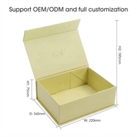 Ensemble d'emballages de luxe sur mesure pour soins de la peau, jaune, avec fermeture magnétique, boîte rigide pliable et insert