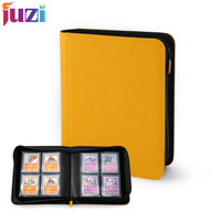 JUZI Álbum de Cartas Coleccionables de Cuero PU con 4 Bolsillos, 18 Páginas, Capacidad para 144 Cartas TCG, Resistente al Agua, Venta Caliente