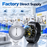Protection d'écran ronde pour montre connectée, verre trempé 9H, film anti-bulles à alignement automatique pour montres connectées GT7 GT6 GT5 GT4 GT3