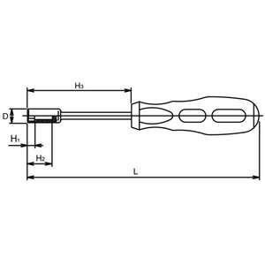 KOKEN - 167M-6 Llave de tubo hexagonal de cromo pulido con mango-DESTORNILLADORES EAN 4991644249268 DESTORNILLADORES HEXAGONALES ESFÉRICOS - Product Image 2