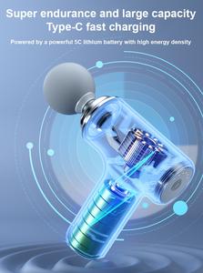 <span class=keywords><strong>Pistolet</strong></span> de <span class=keywords><strong>massage</strong></span> portable mini professionnel à faible bruit et haute vitesse pour les tissus profonds, avec port Type-C, pour les jambes, le cou, le dos et les épaules - Product Image 3