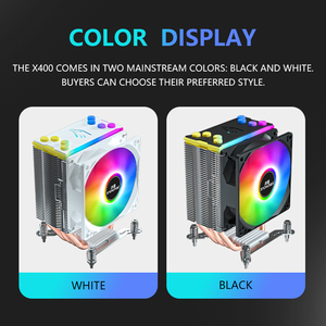 SNOWMAN X400 RGB warna-warni 4 pipa pendingin <span class=keywords><strong>CPU</strong></span> dengan Heatsink cepat sekrup putih untuk kipas & Radiator pendingin untuk prosesor <span class=keywords><strong>CPU</strong></span> - Product Image 5