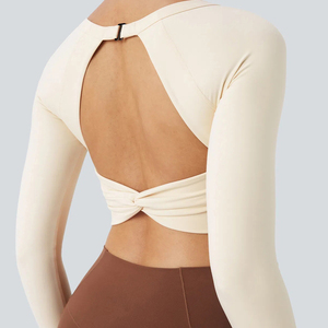 MIQI, gran oferta, camisetas de manga larga con sensación personalizada, secado rápido, Fitness, Yoga, entrenamiento, deporte, <span class=keywords><strong>mujer</strong></span>, camiseta de entrenamiento, camiseta de gimnasio - Product Image 1