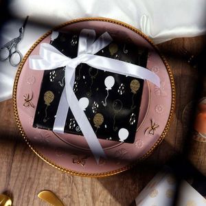 Lyjenny 80G 43*300CM กระดาษศิลปะซิลิโคนแบบใช้แล้วทิ้งกระดาษห่อของขวัญแบบพิมพ์ลายสำหรับเป็นของขวัญทางธุรกิจ - Product Image 4