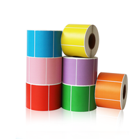 Autocollant de papier d'impression adhésif d'étiquette de code à barres de transfert thermique de couleur de qualité supérieure pour imprimantes à transfert thermique Zebra GK420 TSC244