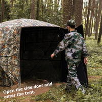Abri de chasse extérieur à ouverture rapide, camouflage, imperméable et coupe-vent, pour l'observation des oiseaux et le tir, tente de chasse portable et discrète