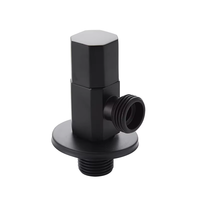 Raccord en T en laiton, connecteur en T pour l'eau à 2 voies, robinet d'angle, noir, accessoires de robinetterie modernes pour appartement