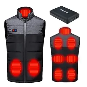 heated jacket with battery pack Heated Intelligent Temperature Control Warm Coat Winter Thermal Men's USB Heated Jacket