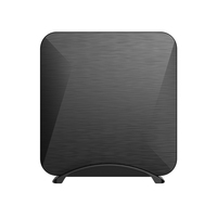 Antenne numérique HDTV omnidirectionnelle en plastique ANTOP avec gain amplifié 28 dB FM/VHF/UHF, options de montage sur table ou mur