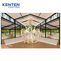 Carpa de Lujo KENTEN, Carpa Blanca Transparente Cerrada para Fiestas al Aire Libre, 40 x 60, 40x100, Carpas para Eventos de 40 por 100 para 100 a 500 Personas