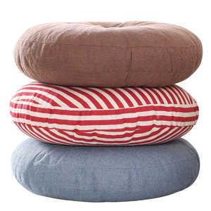Coussin rond en lin épaissi pour yoga, méditation, siège au sol, extra ferme, respirant, pour salon, balcon - Product Image 4