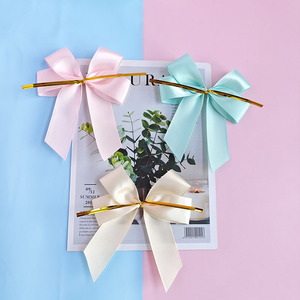 <span class=keywords><strong>Ruban</strong></span> de <span class=keywords><strong>satin</strong></span> noué en spirale, nœuds pré-noués, fleurs pré-fabriquées à nouer pour les fêtes de Noël, cadeaux, bonbons, sacs à pain, paniers décoratifs - Product Image 4