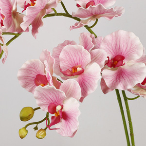 Phalaenopsis Orchid Artificial Flowers 7-<b>Head</b> Soft PVC High Simulation Wedding Decor European <b>Style</b> Home Decoration - Product Image 3