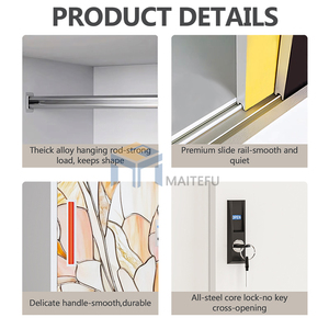 <span class=keywords><strong>Armadio</strong></span> in Metallo Stile Ostello Semplice con Stampa, per Balcone/Camera da Letto, Guardaroba in Acciaio per Interni ed Esterni per la Casa - Product Image 6