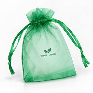Sheer Organza <b>Drawstring</b> Shopping <b>Bag</b> Custom Printed <b>Small</b> Gift Pouch for Jewelry Candy and Accessories - Product Image 2