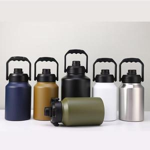Customized Large Capacity Insulated Stainless Steel Gallon Water <b>Bottle</b> Beer Jug Growler <b>Straw</b> Handle Camping Travel Boiling - Product Image 2