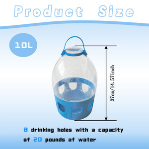 Automatico durevole in plastica per uccelli acqua 2L-10L piccione per colomba bevitore forniture per l'alimentazione degli uccelli da compagnia - Product Image 4