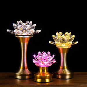 Maulianhua מפעל סיטונאי נטענת נבלטה קריסטל לוטוס ארוך אור גואנין עבור קישוטי חג המולד - Product Image 3