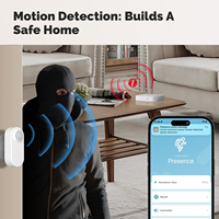 Détecteur de présence humaine LangYeao Tuya Zigbee, radar à ondes millimétriques 24 GHz et détecteur de mouvement PIR, sans fil, batterie, maison intelligente