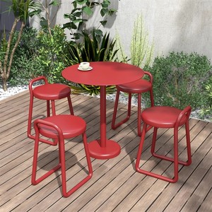 Açık bahçe masa ve sandalye kombinasyonu eğlence demir küçük yuvarlak masa açık demir açık masa ve sandalye - Product Image 3