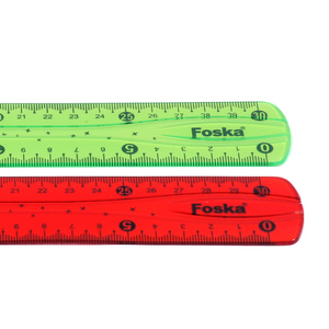<span class=keywords><strong>Righello</strong></span> Foska 20cm 30cm in PVC Morbido e Flessibile, Strumento di Misurazione Trasparente con Scala in Centimetri e Millimetri - Product Image 3