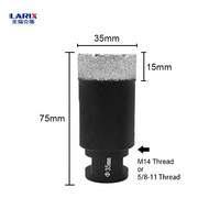 Foret diamanté LARIX 60 mm pour maçonnerie, utilisation à sec/humide, brasé sous vide, garantie 1 an, longueur de travail 40 mm