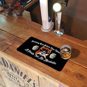 Tapis de bar carré classique réutilisable en caoutchouc polyester écologique antidérapant avec <span class=keywords><strong>logo</strong></span> personnalisé en relief pour <span class=keywords><strong>Jagermeister</strong></span> - Product Image 4