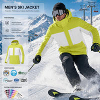 Veste de ski imperméable pour homme, doublée polaire, chaude, coupe-vent, à capuche, pour l'hiver et les activités de plein air, fabrication OEM ODM