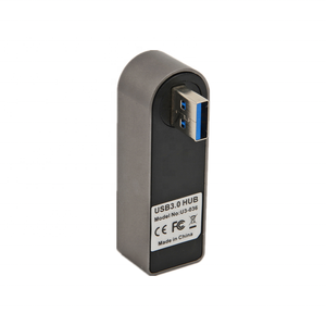 Gris 3 puertos fábrica gran oferta aluminio <span class=keywords><strong>Mini</strong></span> alta velocidad 180 grados rotación USB 3,0 Hub adaptador para <span class=keywords><strong>Mac</strong></span> PC - Product Image 6