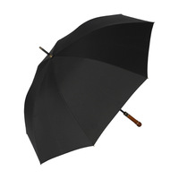 Luxe 27 pouces manche en bois solide étanche promotionnel conception personnalisée sérigraphie logo impression coupe-vent affaires golf parapluie