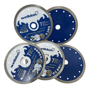 Lame de scie circulaire <span class=keywords><strong>diamant</strong></span>ée WELLDON, segmentée, silencieuse, haute vitesse, <span class=keywords><strong>180</strong></span> mm, pour découpe multi-usages du granit - Product Image 1