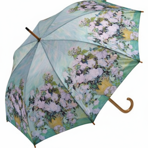 Ombrello in legno AU-02201 Van Gogh Art Design "rose bianche" - Product Image 1