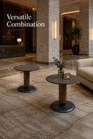 Table d'appoint ronde en fer minimaliste pour salon