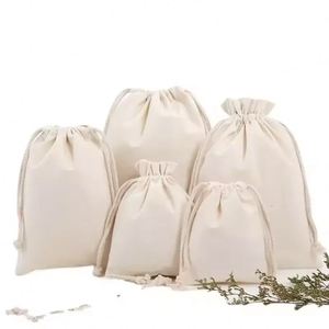 Sac en coton écologique pour la maison, idéal pour ranger biscuits, noix, graines, avec cordon de serrage, design en mousseline, kit anti-gueule de bois, décorations pour festivals et fêtes - Product Image 1