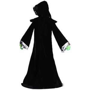 Disfraz Infantil de Halloween Único de MS, Disfraz de Cosplay de Extraterrestre, Abrigo Negro con Piel Verde para Niños, Actuación en Fiestas - Product Image 4