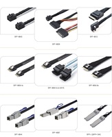 Kabel Ekstensi Transmisi Data Kecepatan Tinggi Oculink Sff-8643 4X ke Sff-8611 4X MiniSAS 36 Pin 0.5m untuk Server