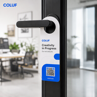 Étiquettes personnalisables en PVC vierge haute densité pour portes, impression offset CMYK professionnelle, code QR, résistantes à la déchirure, lavables, pour hôtels