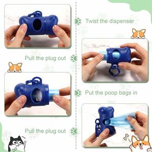 Distributeur de sacs à déjections canines 2026 avec sacs de collecte en vrac, support pour sacs à crottes de chiot avec 1 rouleau de sacs - Product Image 4
