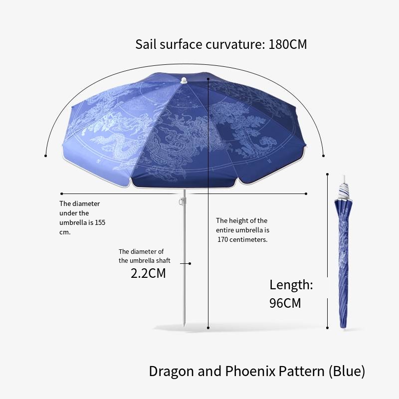 Patrón de dragón y Fénix (azul)