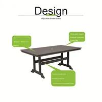 Table de salle à manger extérieure de conception moderne durable de HDPE pour l'usage d'intérieur et extérieur comme meubles extérieurs