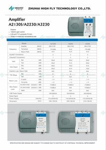 Amplificateur satellite HIGH FLY A3230 3 entrées 2 sorties TV+2 <span class=keywords><strong>SAT</strong></span> avec gain réglable 30+2dB 950-2150MHz - Product Image 3