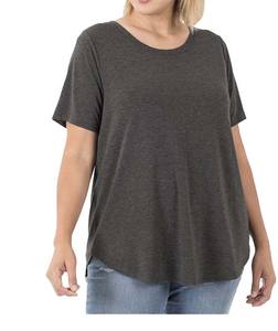 Breathable Ladies' Short Sleeve ROUND Neck <b>T</b>-<b>Shirt</b> Dolphin Hem Pullover <b>Plus</b> <b>Size</b> <b>Women</b> <b>T</b> <b>Shirt</b> New Fashionable Custom <b>T</b>-<b>Shirt</b> - Product Image 2