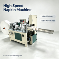 Máquina Automática de Alta Velocidad para Fabricar Papel de Servilleta, Línea de Producción de Papel Tisú Plegado