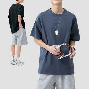 240g surdimensionné t-shirt impression coton Streetwear recadrée boxy t-shirt hommes boxy recadrée t-shirt - Product Image 4