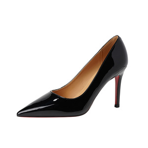 Zapatos de Tacón de Aguja con Punta Puntiaguda, de Charol, Super Altos de 8 cm, Zapatos de Novia, Sin Cordones, Tendencia de Moda - Product Image 5