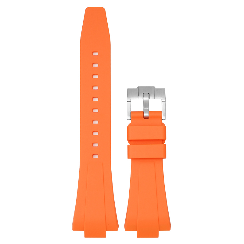 Boucle orange + argent